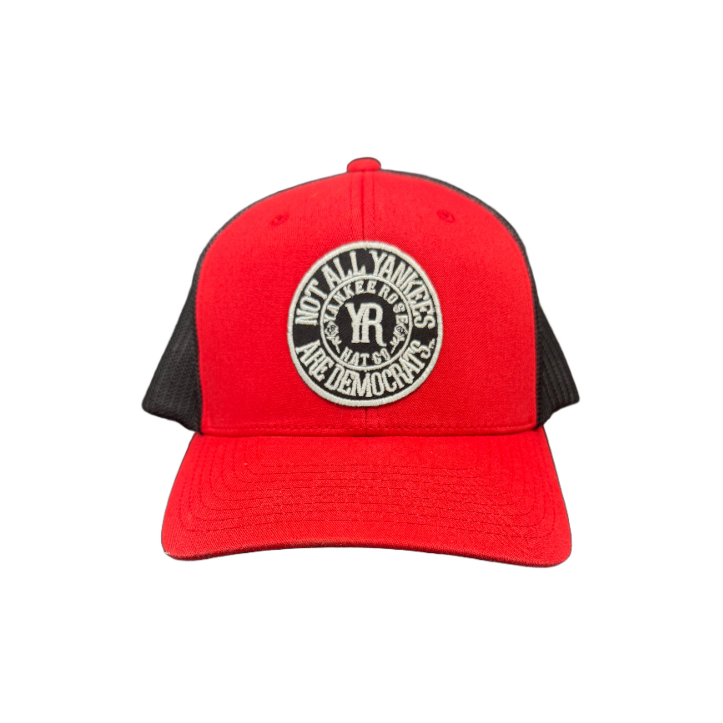 Not All Yankees Red Embroidered Patch Hat